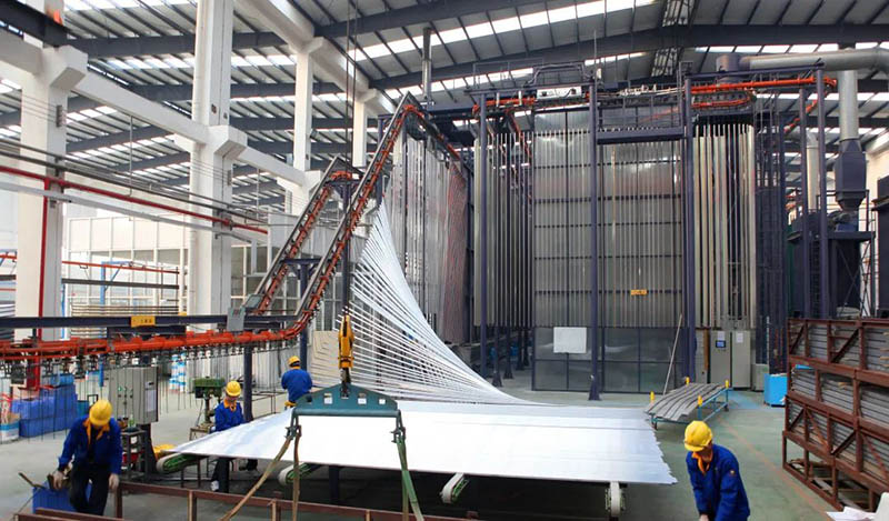 mg冰球突破集团铝合金型材粉末喷涂生产线